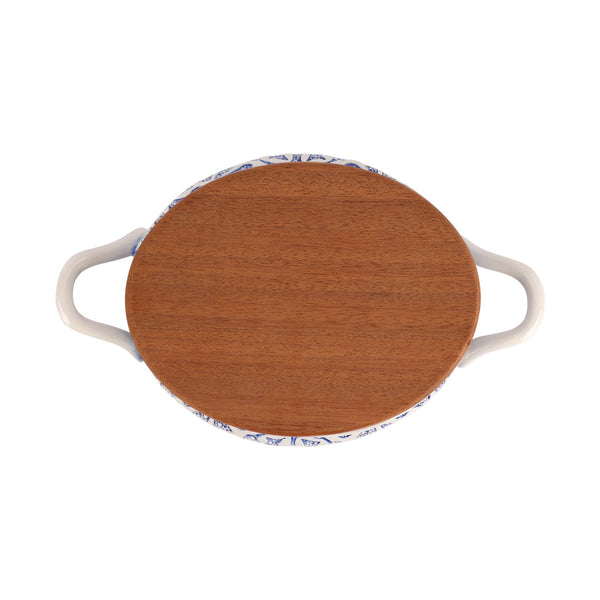 An image of Vietri Uccello Blu Biscotti Jar