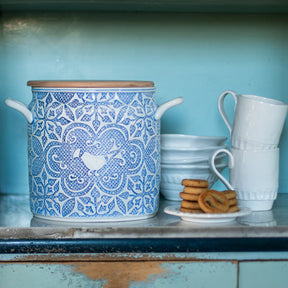 Vietri Uccello Blu Biscotti Jar