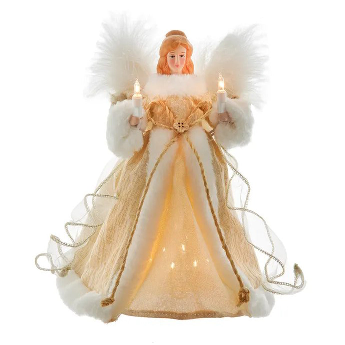 Kurt Adler 10-Light Natural Angel Treetop