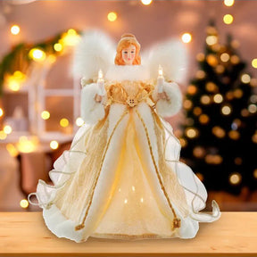 Kurt Adler 10-Light Natural Angel Treetop