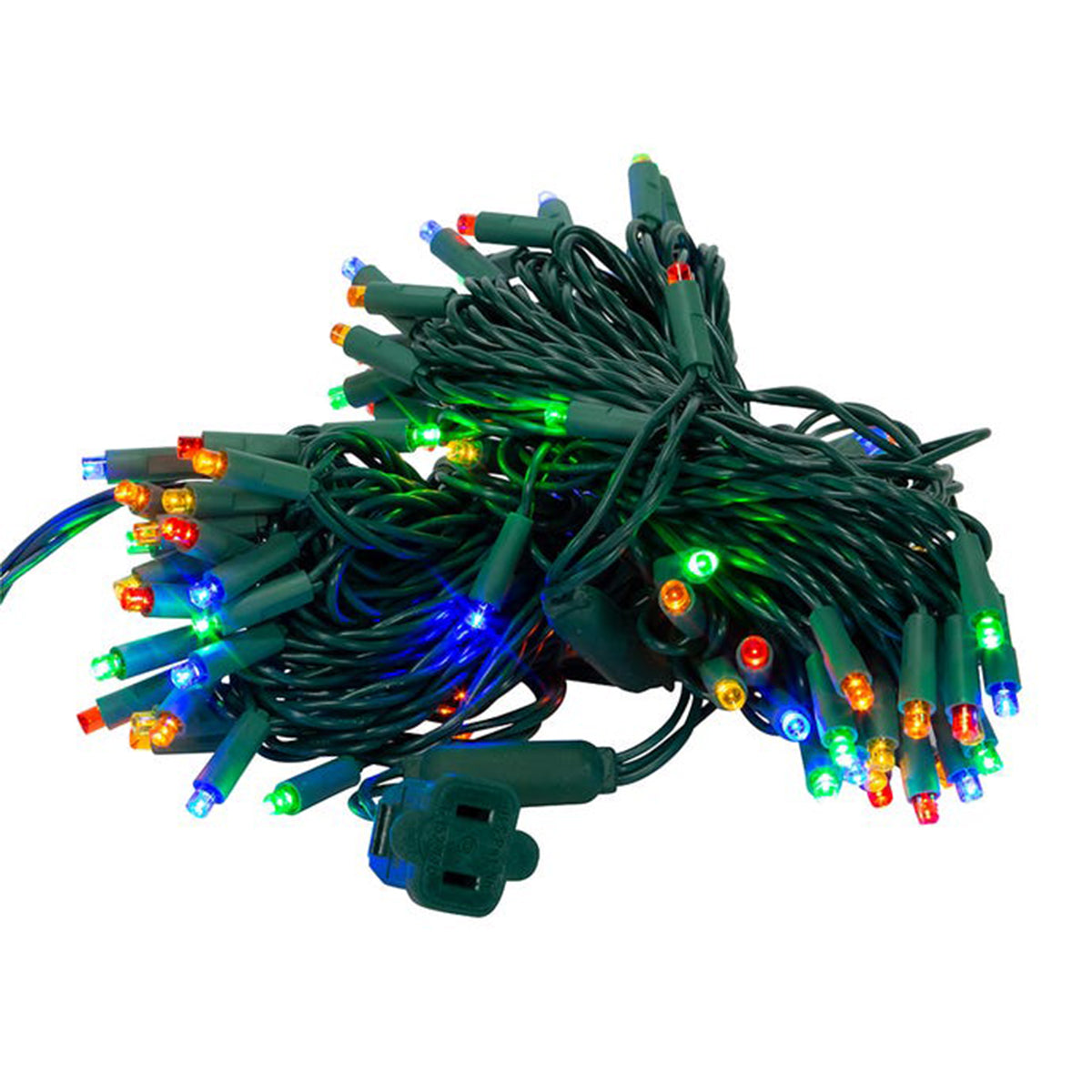 An image of Kurt Adler UL 100-Light LED Green Wire Light Set - 50ft