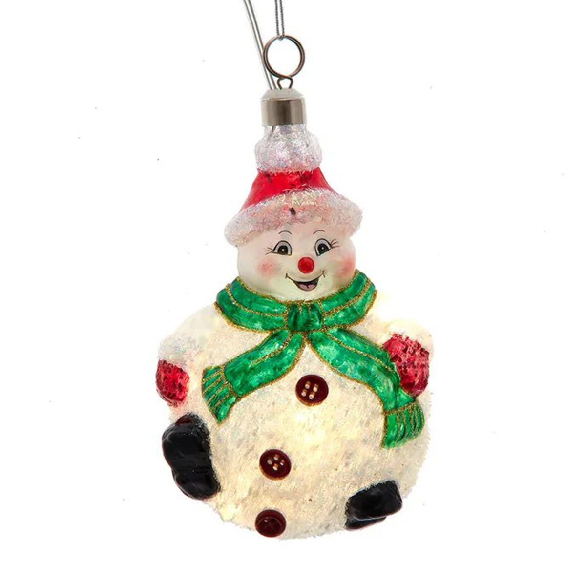 An image of Kurt Adler USB LED Fairy Light Snowman Ornament