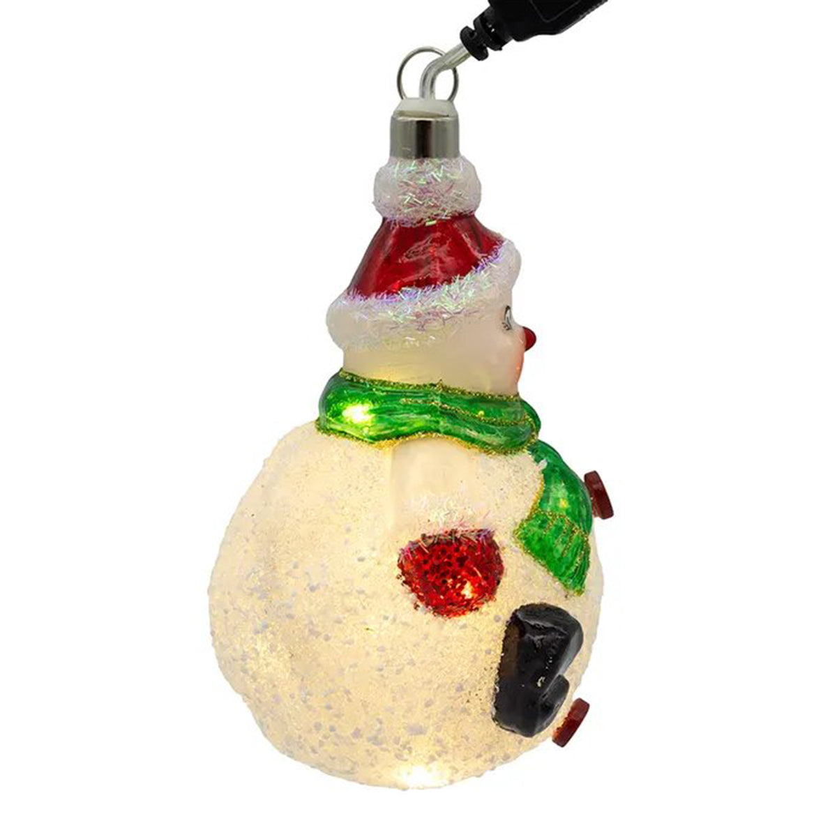 An image of Kurt Adler USB LED Fairy Light Snowman Ornament