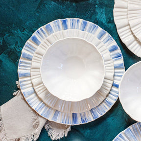 Vietri Bari Blue and White European Dinner Plate