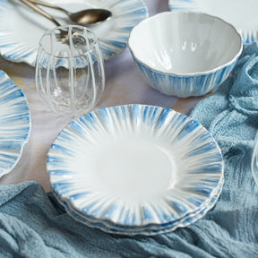 Vietri Bari Blue and White Salad Plate