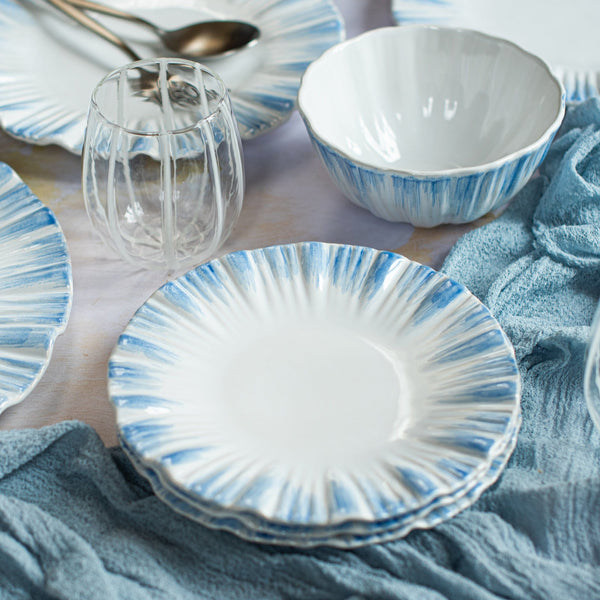 An image of Vietri Bari Blue and White Salad Plate