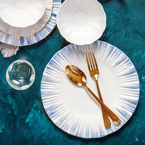 Vietri Bari Blue and White American Dinner Plate
