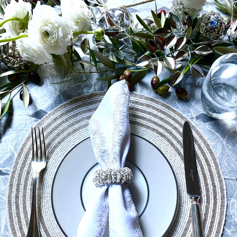 An image of Von Gern Sparkle Napkin Rings Set of 4