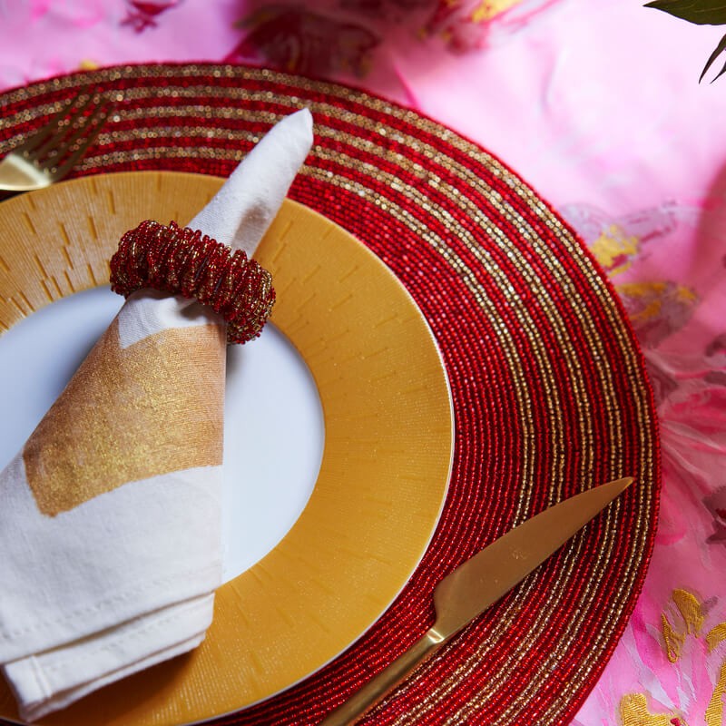 An image of Von Gern Sparkle Napkin Rings Set of 4