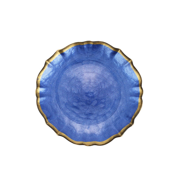 An image of Vietri Baroque Glass Cocktail Plate