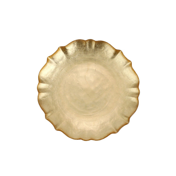 An image of Vietri Baroque Glass Cocktail Plate