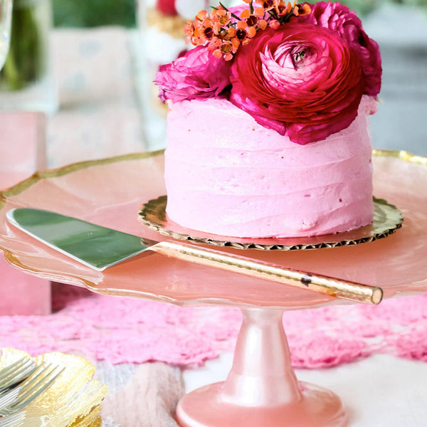 An image of Vietri Baroque Glass Cake Stand