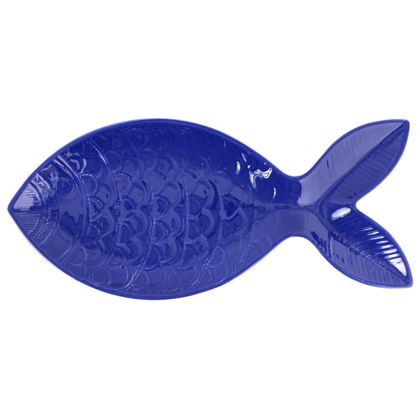 An image of Vietri Santorini Figural Fish Platter