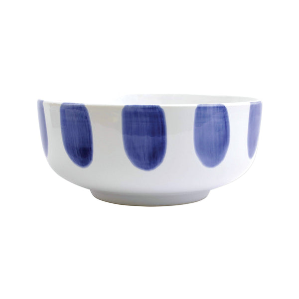 An image of Vietri Santorini Dot Large Footed Serving Bowl