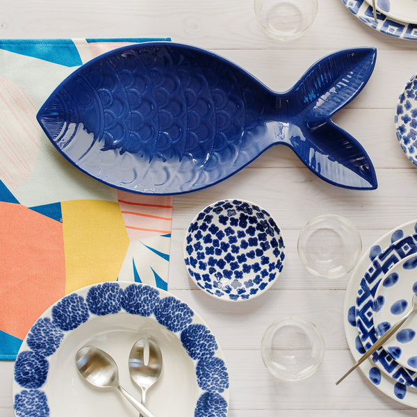 An image of Vietri Santorini Figural Fish Platter