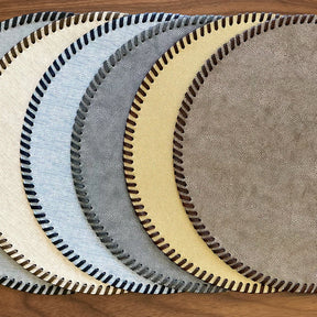 Bodrum Whipstitch Round Set of 4 Placemats