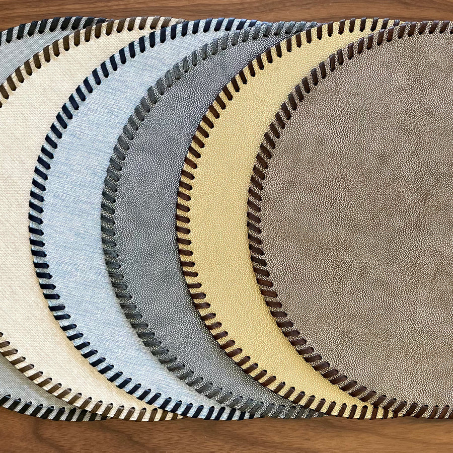 An image of Bodrum Whipstitch Round Set of 4 Placemats