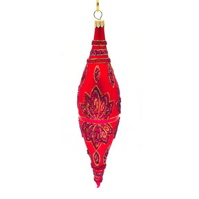 Winter Street Pink Encrusted Finial Ornament