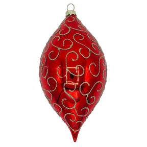 Winter Street Vintage Tear Drop Ornament