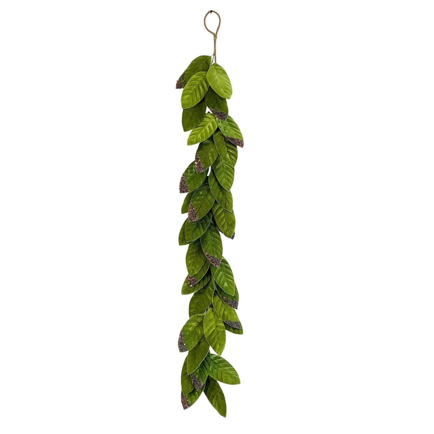 Winward Leaf Garland with Glitter