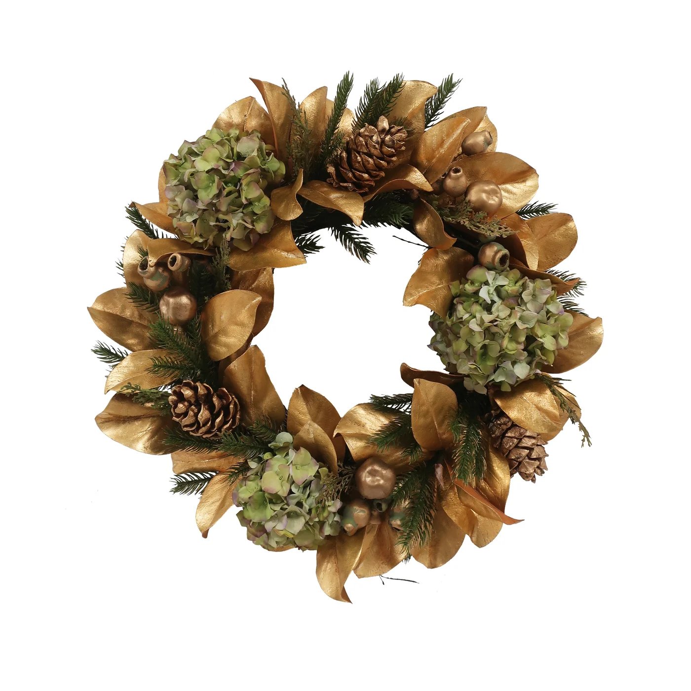 Winward Magnolia Leaf and Hydrangea 24" Wreath