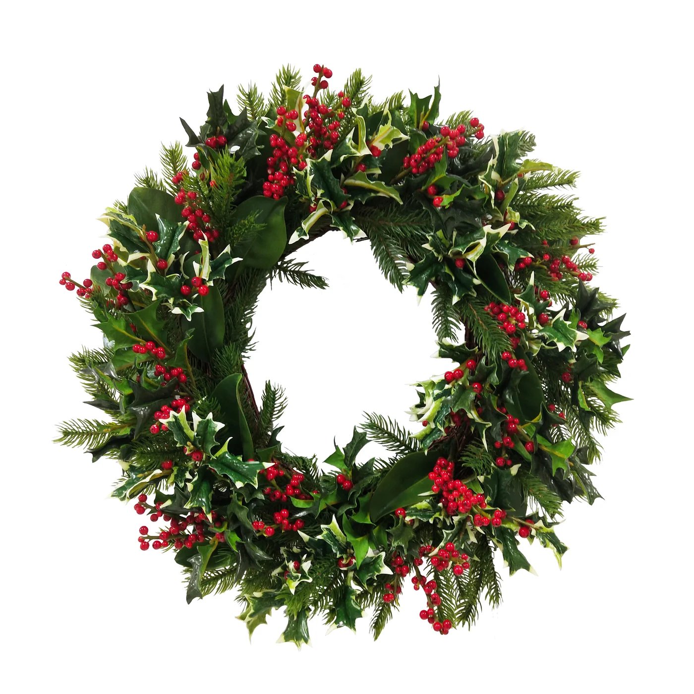 An image of Winward Holly Holiday 24" Wreath