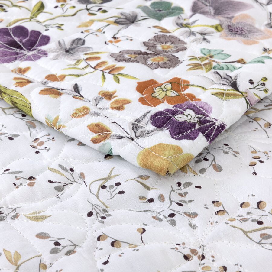 Yves Delorme Fleurs Quilted Coverlet