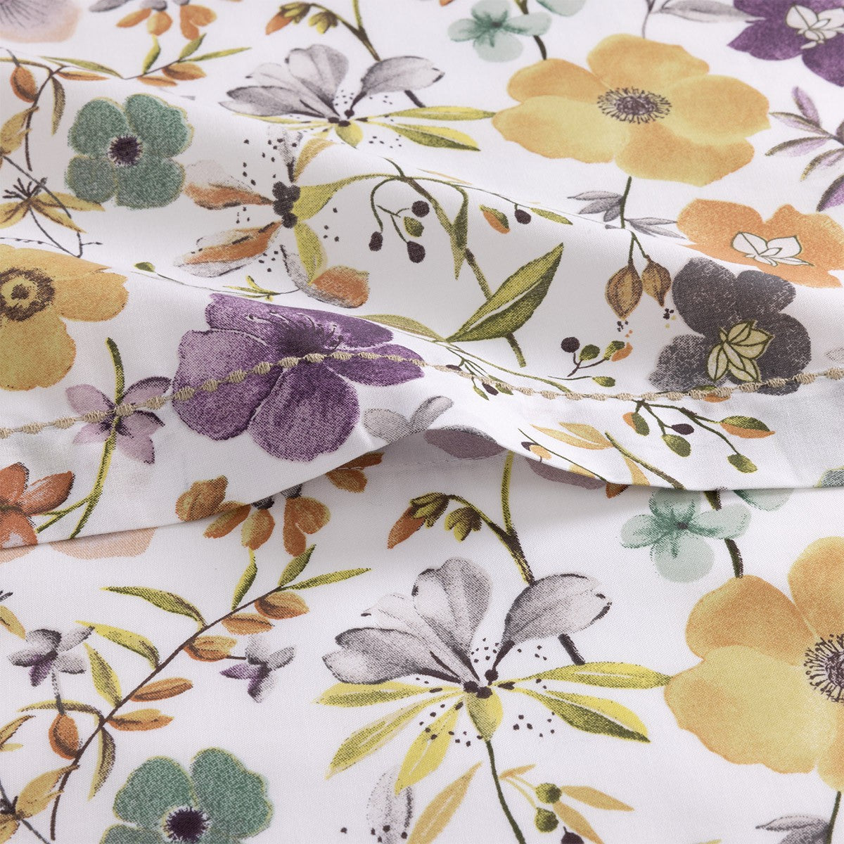 An image of Yves Delorme Fleurs Flat Sheet
