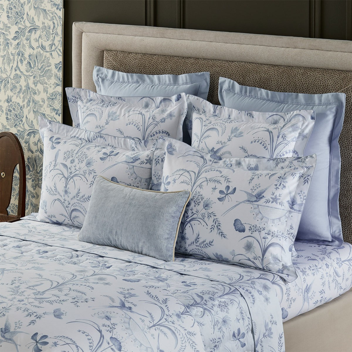 An image of Yves Delorme Herbier Celeste Sham