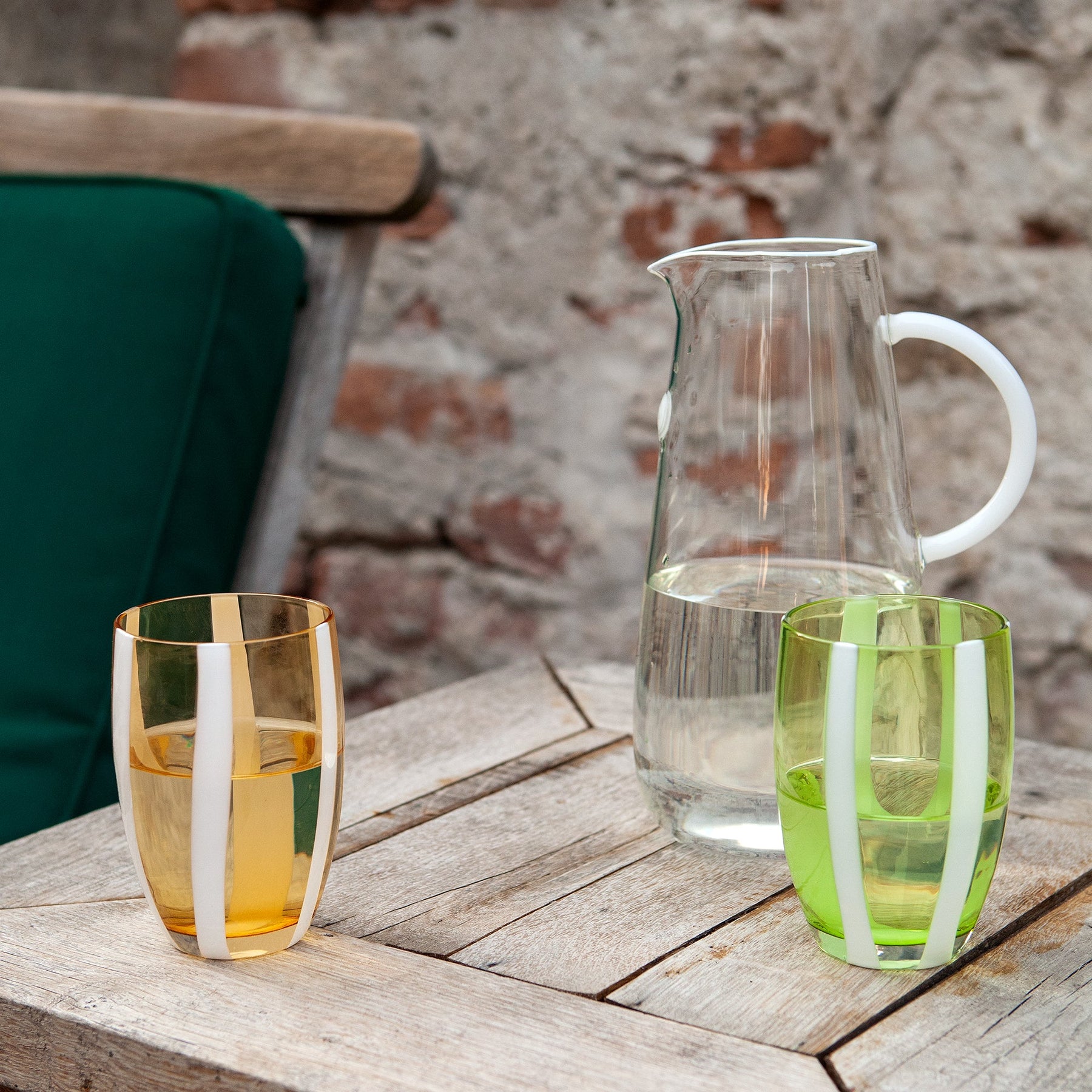 An image of Zafferano America Set of 2 Gessato Tumbler