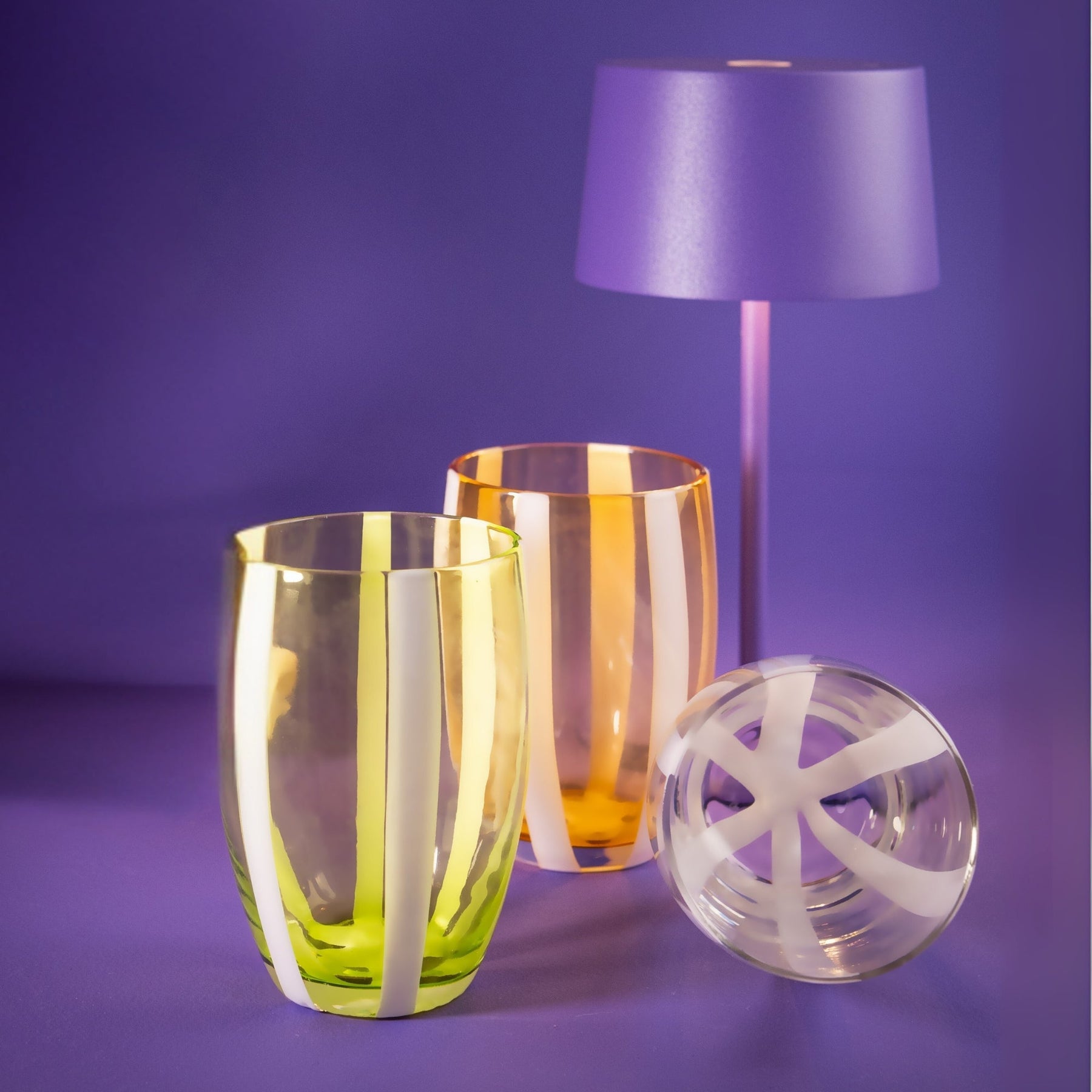 An image of Zafferano America Set of 2 Gessato Tumbler