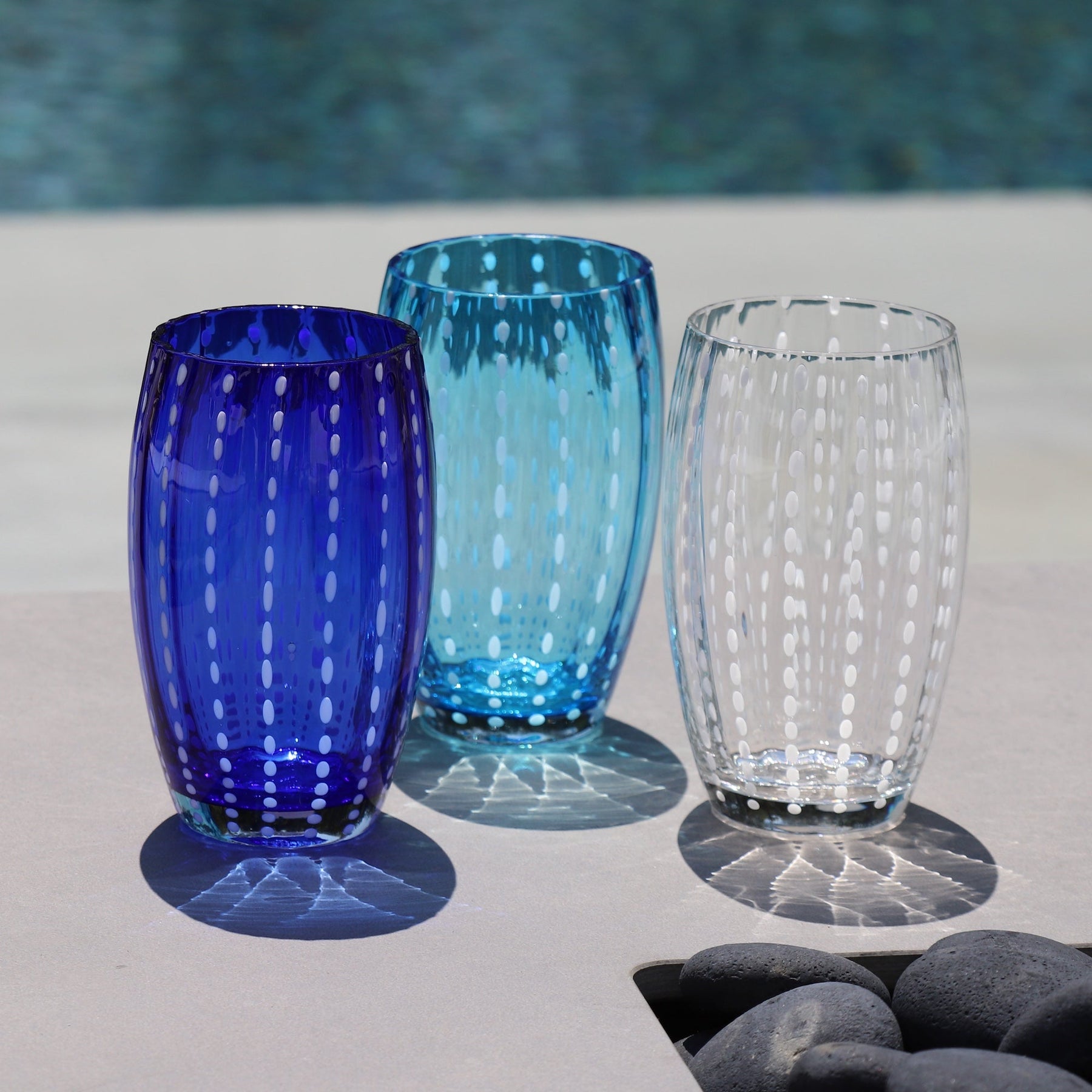 An image of Zafferano America Set of 2 Perle Beverage Glass