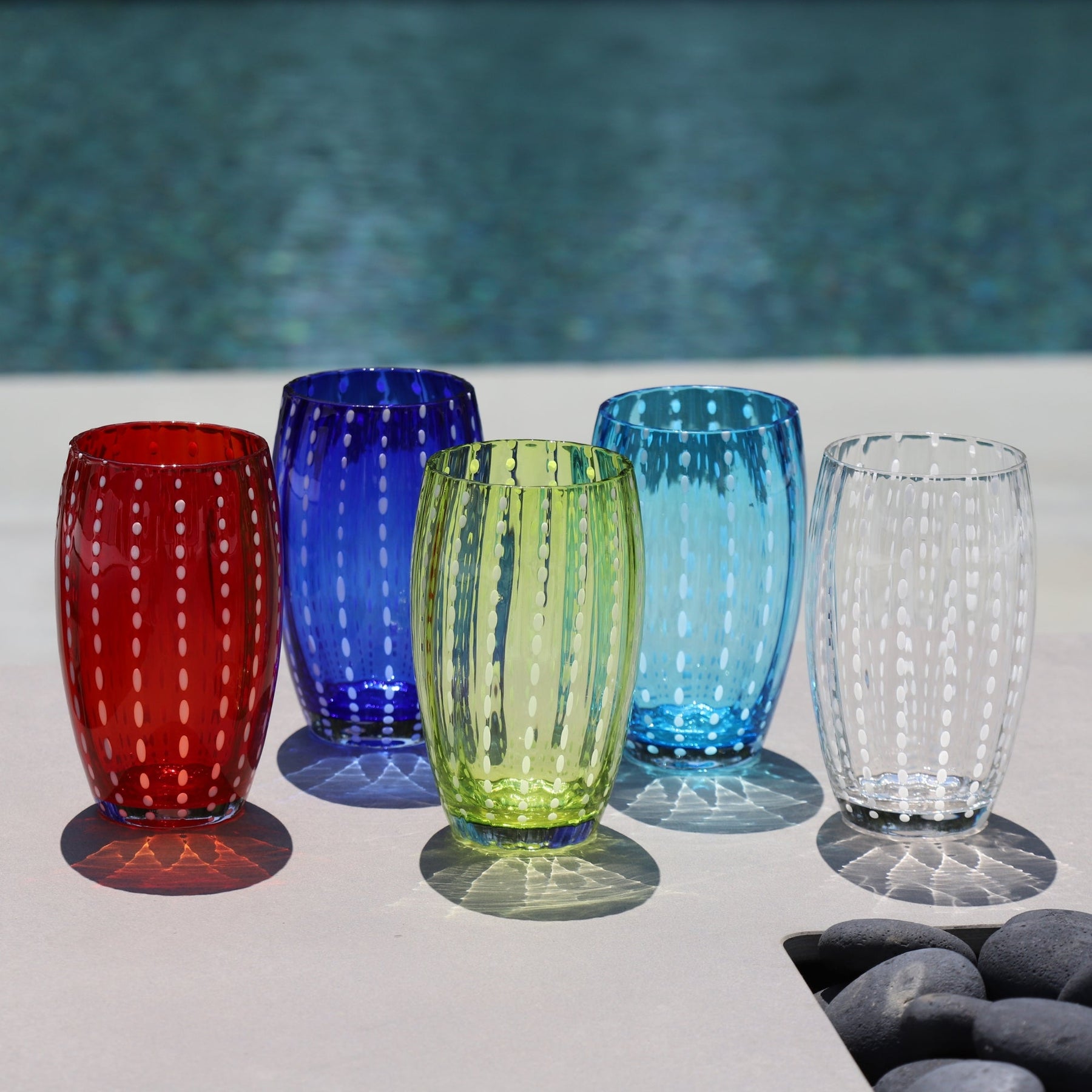 An image of Zafferano America Set of 2 Perle Beverage Glass