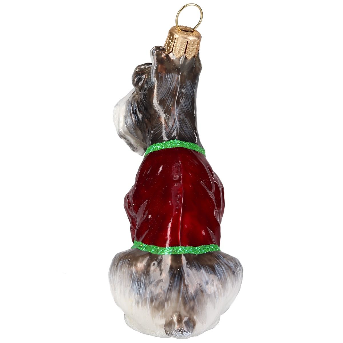 Joy to the World Schnauzer with Squirrel Patrol T-Shirt Ornament