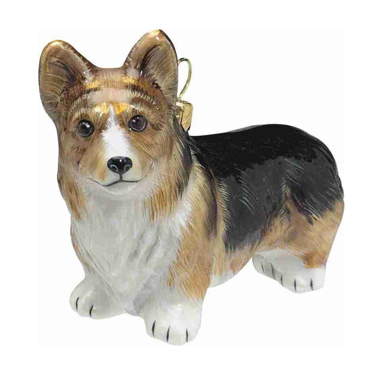Joy to the World Pembroke Welsh Corgi Tri-Color Ornament