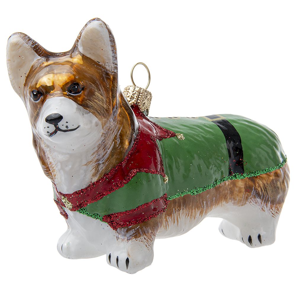 Joy to the World Pembroke Welsh Corgi in Christmas Pajamas Ornament