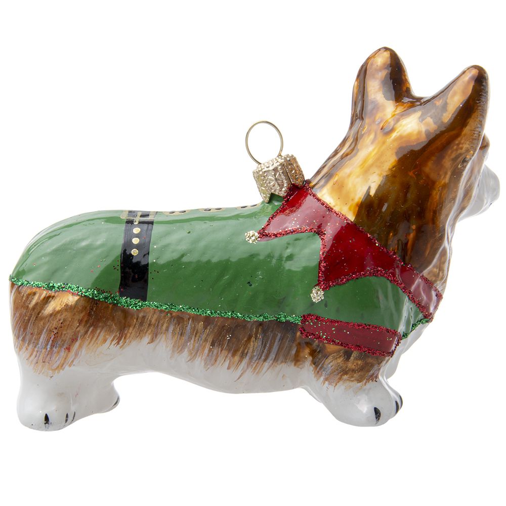 Joy to the World Pembroke Welsh Corgi in Christmas Pajamas Ornament