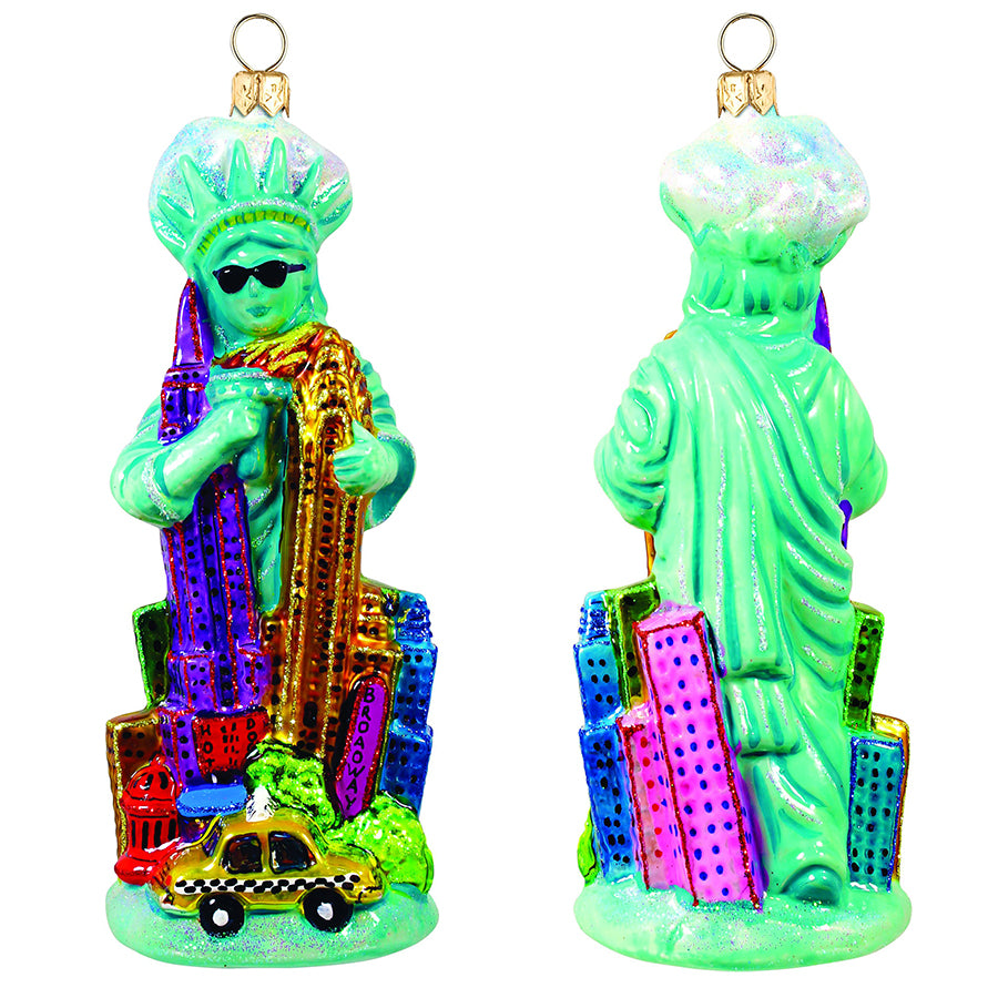 Joy to the World Miss Liberty Takes Manhattan Ornament