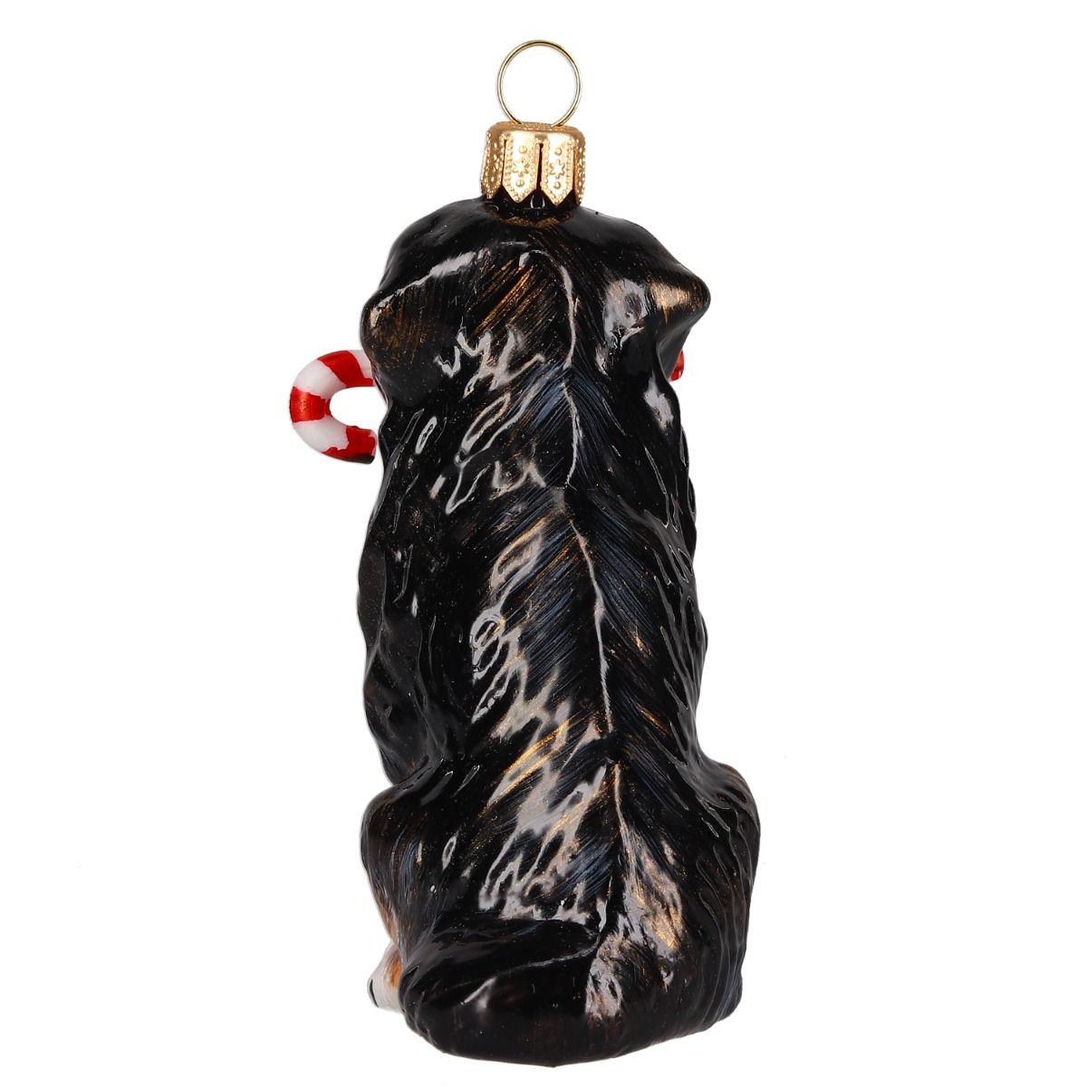 Joy to the World Bernese Mountain Dog with Candy Cane Ornament