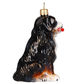 Joy to the World Bernese Mountain Dog with Candy Cane Ornament