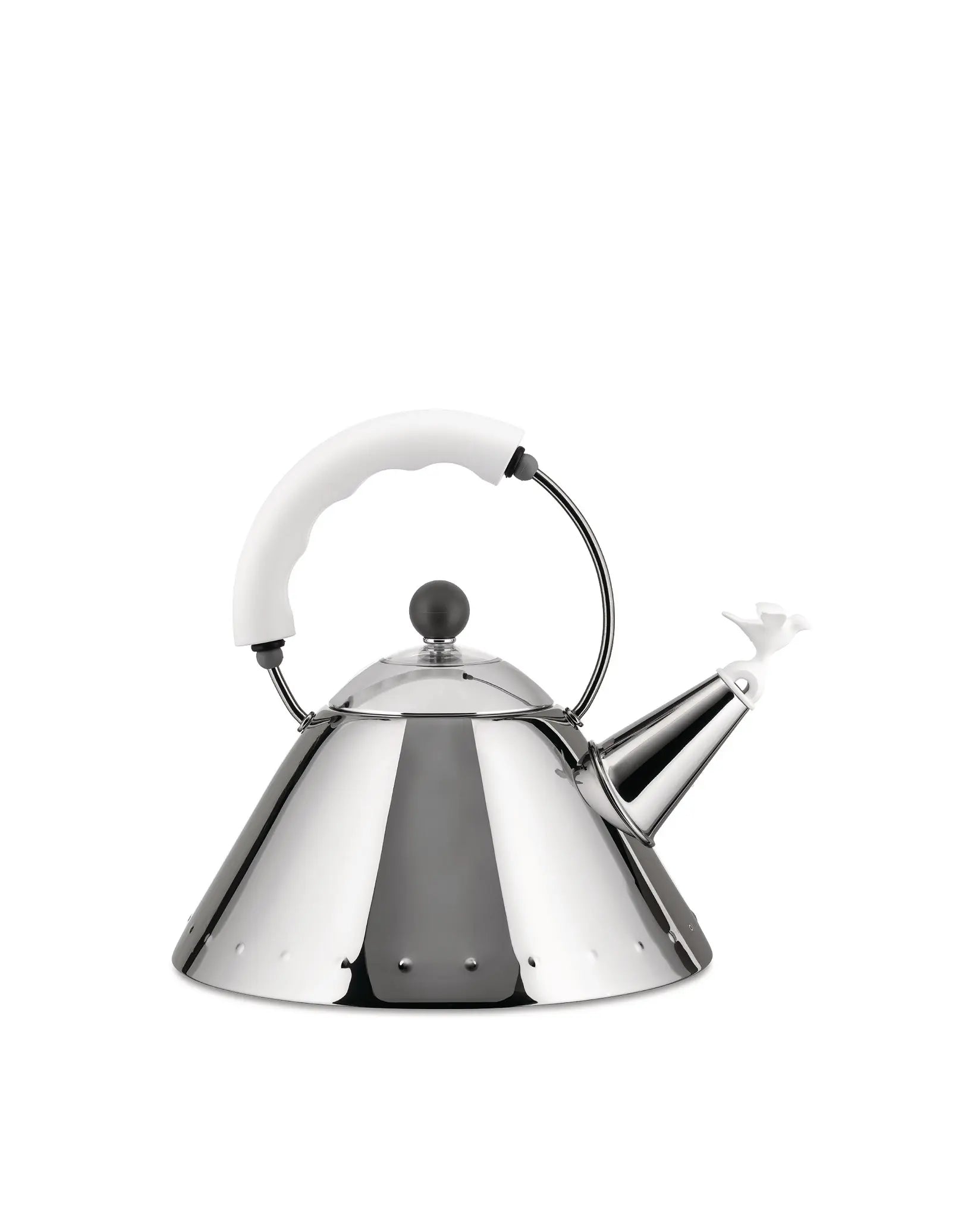 Alessi - Michael Graves - Stainless steel Kettle - white handle