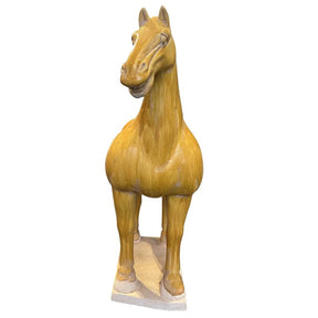 Currey & Company Tang Dynasty Medium Persimmon Horse, front side of the horse