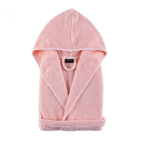 Graccioza Bee Waffle Kids Hooded Bathrobe Pearl