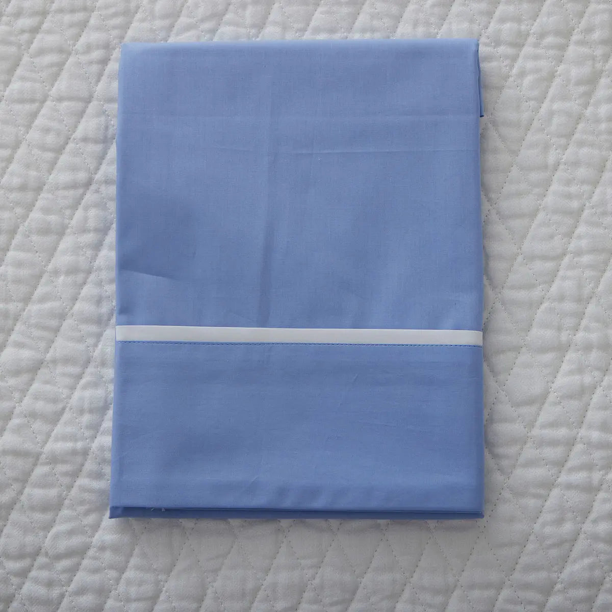 Gracious Home Bali Flat Sheet and Pillowcase - "In Your Eyes" Blue