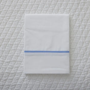 Gracious Home Bali Pillowcase - White with In Your Eyes Blue Stripe