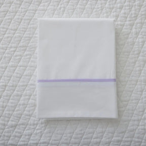 Gracious Home Bali Pillowcase - White with Lilla Lilac Stripe