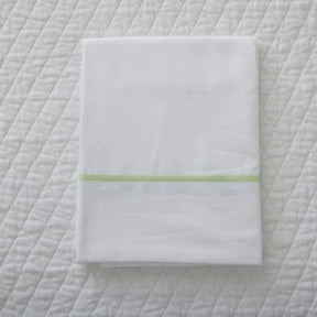 Gracious Home Bali Pillowcase - White with Mint Pastel Stripe