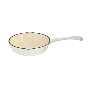 Enameled Cast iron 8 inch Skillet in White