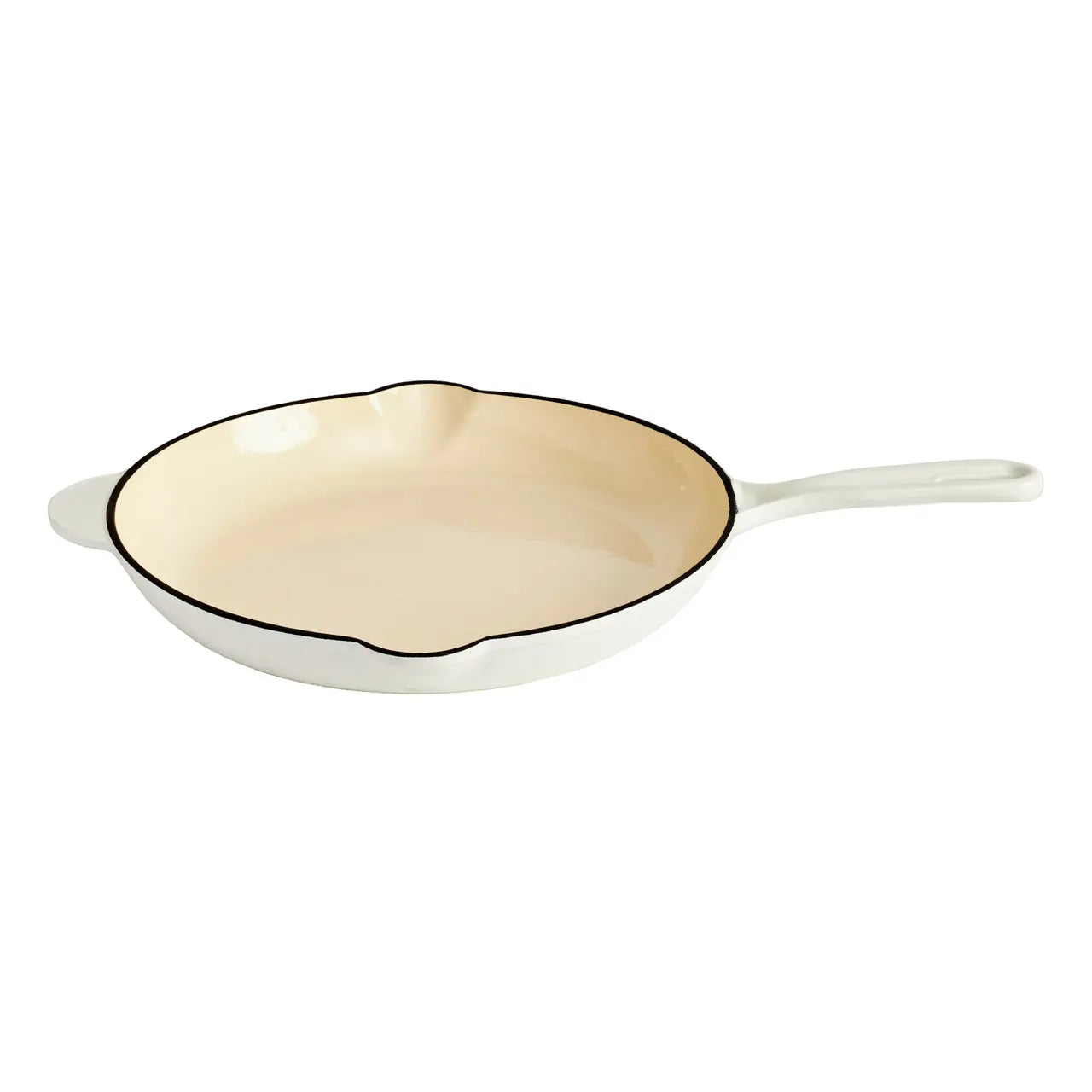 Enameled Cast Iron 12 inch Skillet in White