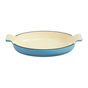 Enameled Cast Iron 13.25 inch by 8 inch Oval Baking Dish in Agave
